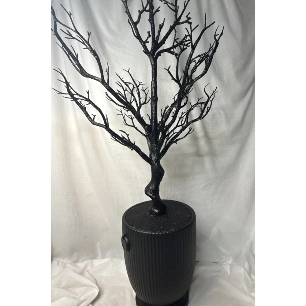 Halloween Hyde & EEK! Black Glitter Pot Tree Large Urn 38